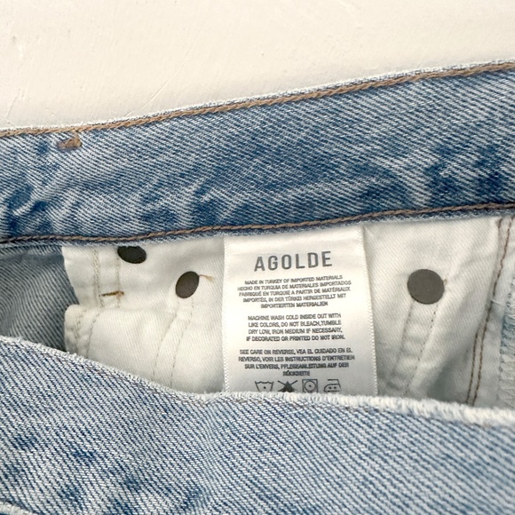 AGOLDE 90s mid rise loose fit jeans faded denim vintage blue high 25 26 27 - Picture 8 of 8